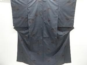 花模様織り出し本場泥大島紬着物（5マルキ）